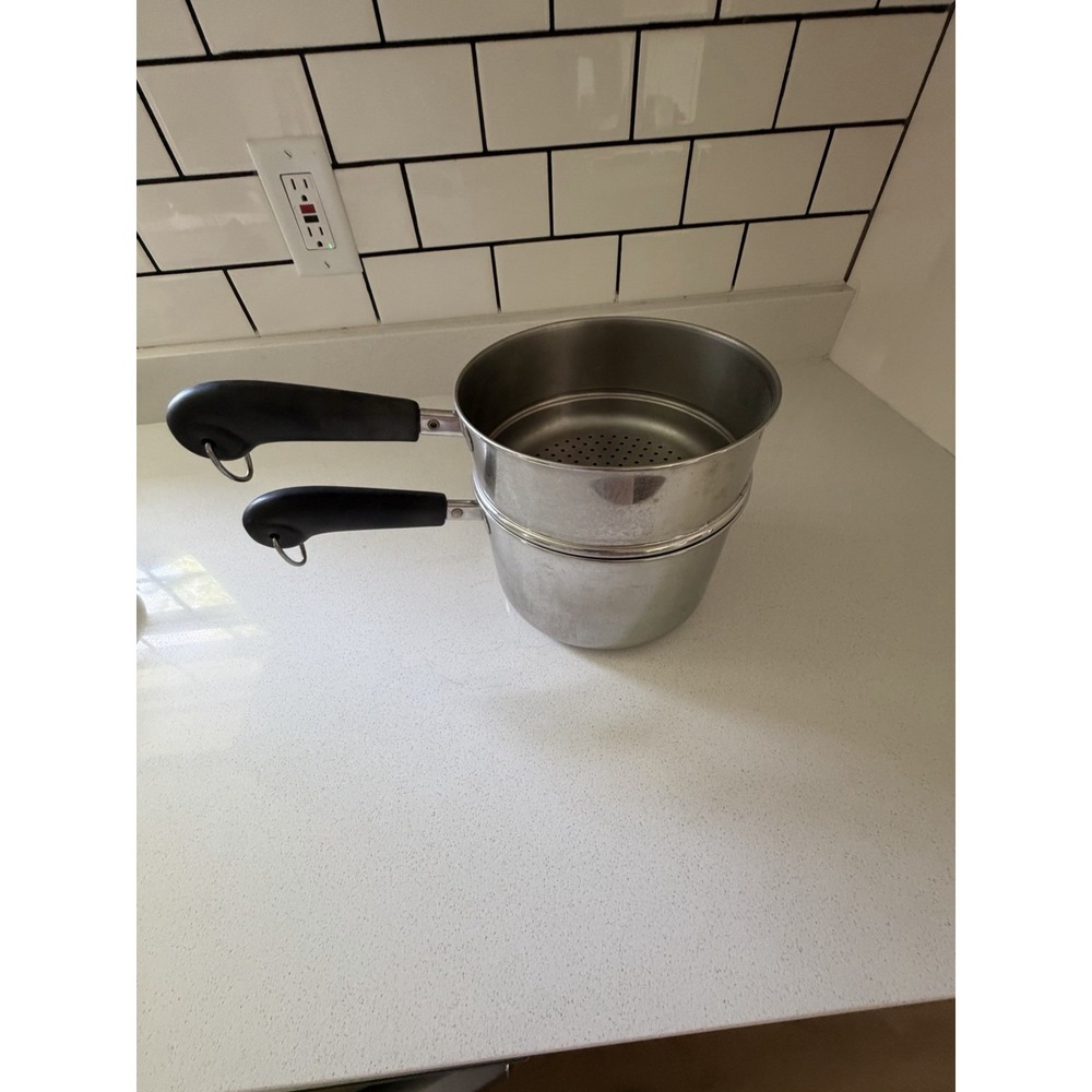 Vintage REVERE WARE Stainless Steel 3 Quart Sauce and Steamer Insert Korea
